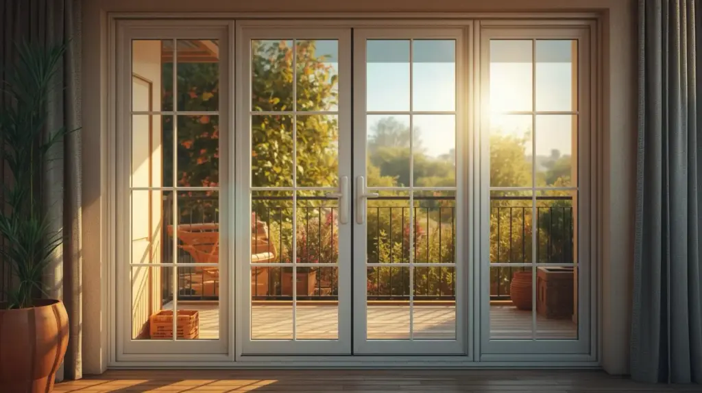 Французские двери с видом на солнечную террасу