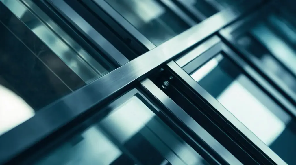 Современные стеклянные панели и металлические рамы