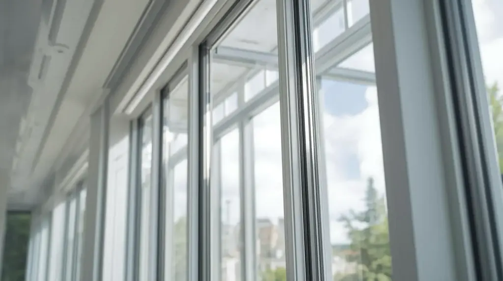 Современные стеклянные окна с алюминиевыми рамами