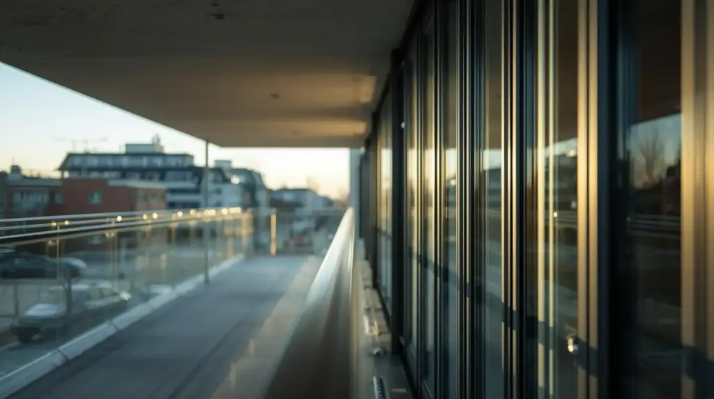 Современный коридор с видом на город