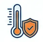 Иконка термометра и защитного щита