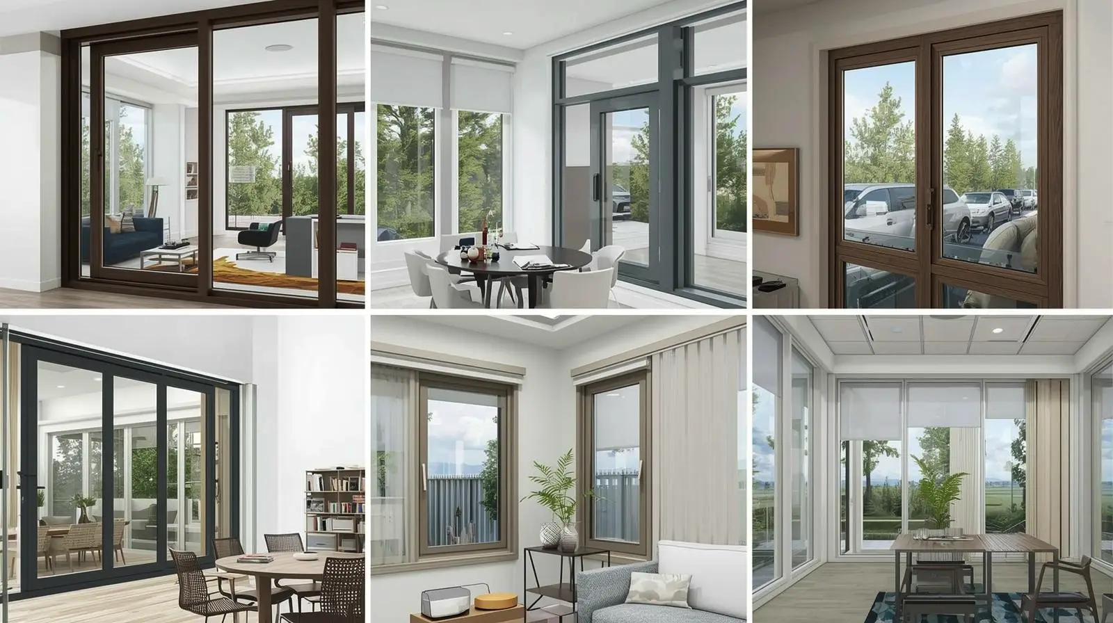 Современные пластиковые окна и двери в интерьере