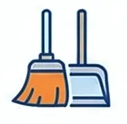 метла и совок для уборки